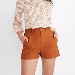 Madewell Camp Shorts in Burnt Sienna Orange Size XXS
